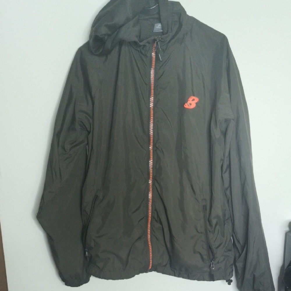 New Balance Olive Jacket with Orange Logo